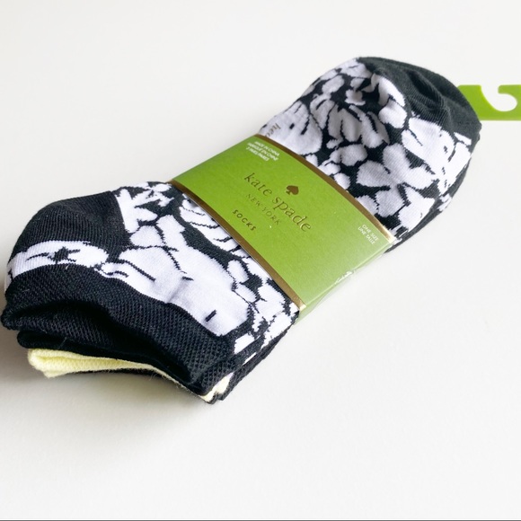 Kate Spade 3 Pair Sock No Show Leaves Elephant - Picture 5 of 5